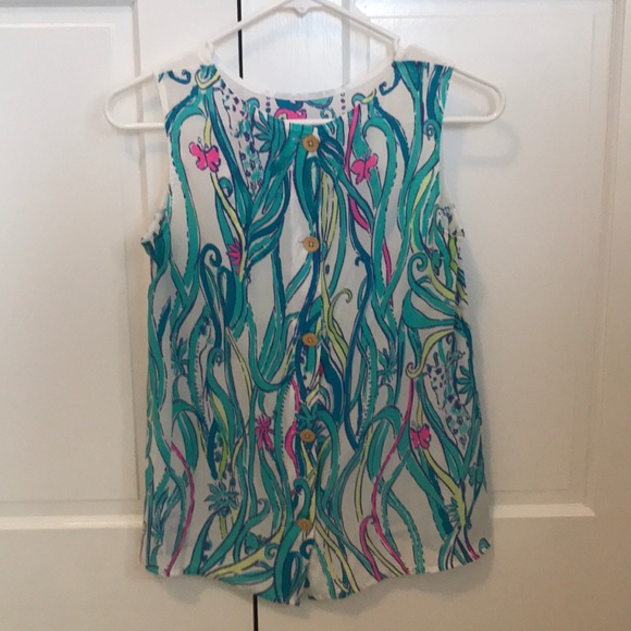 Lilly Pulitzer Back Button Top - Picture 3 of 7